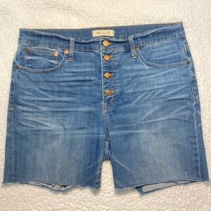 Madewell Blue Jean Shorts Grunge Cut-Off Boho Lake Vacation Resort